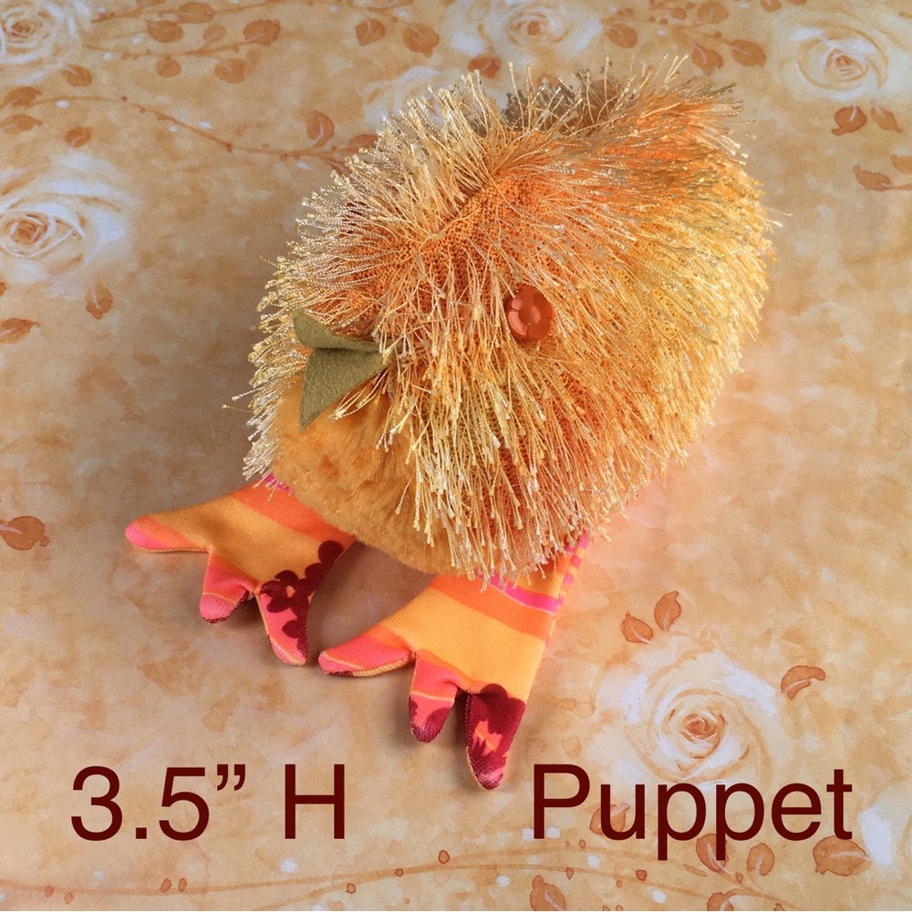 Crefftwr’s Trees Artist Barb Harrold Handmade Soft Sculpture Chick Puppet